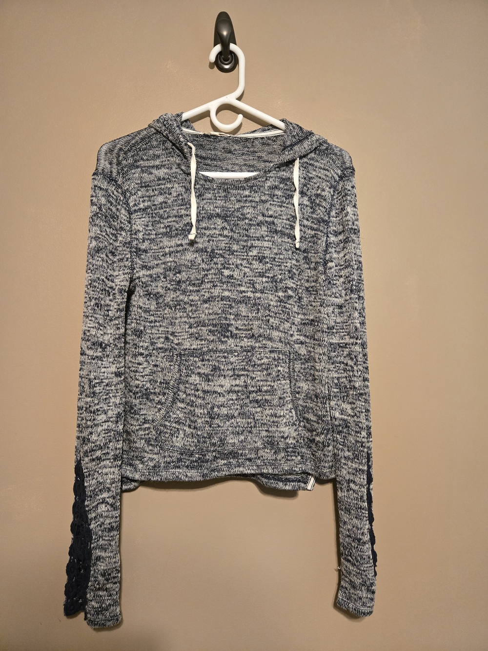 Aeropostale Navy & White Marbled Hoodie Pullover